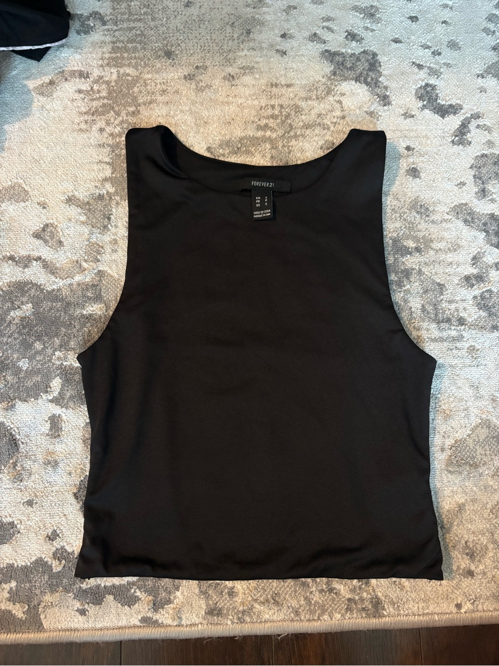 Forever 21 Black Crew Neck Tank Top